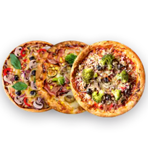 3 Small Pizzas