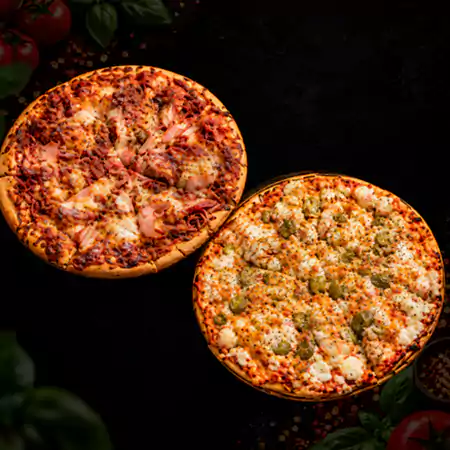 2 FAMILY PIZZAS