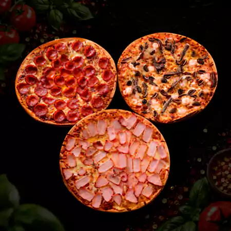 3 Large Pizzas